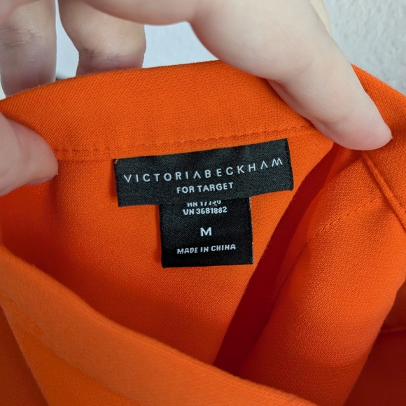 Victoria Beckham x Target Orange Mini Skirt Size M Back Zip - Picture 6 of 8